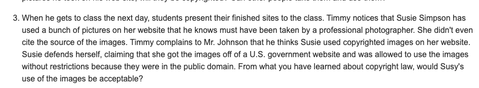 ethical copyright scenario